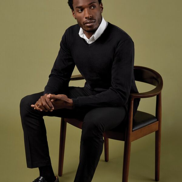 ARUNDEL - v-neck sweater long sleeve (classic fit). Thumbnail