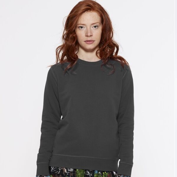 Basic set-in sleeve sweatshirt - Black Thumbnail
